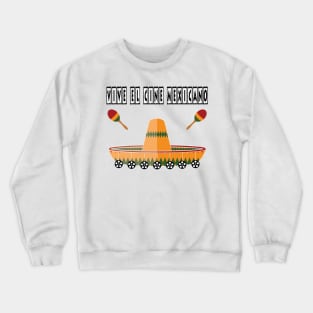 Mexican hat, maracas and cinema Crewneck Sweatshirt